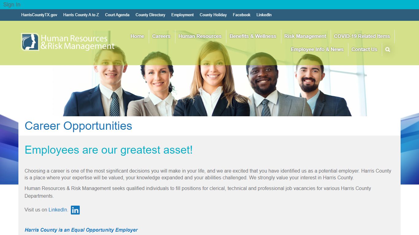 Career Opportunities - Harris County, Texas